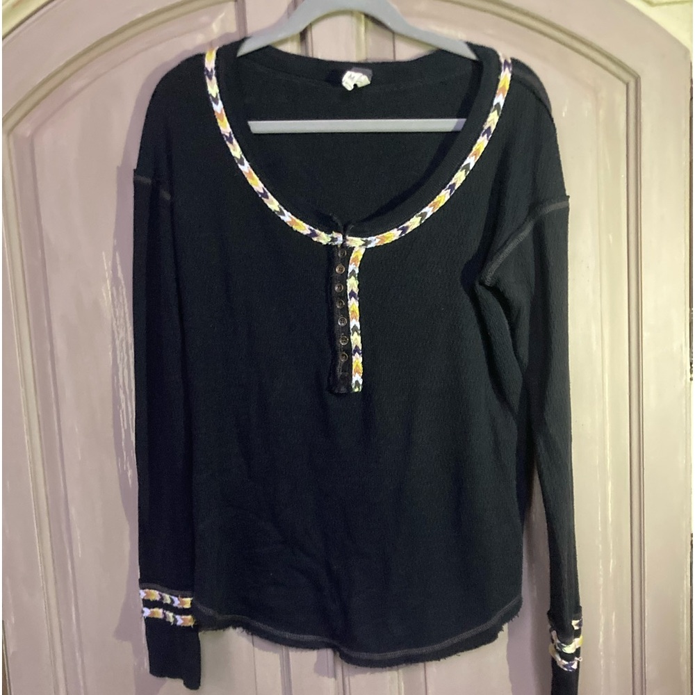 We the free waffle knit shirt